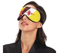 National Flag of Brunei Travel Essential Sleep Mask for Side Sleeper with Elastic Adjustable Band Blackout with Adjustable Strap Sleep Mask for Side Sleeper Travel Work Nap