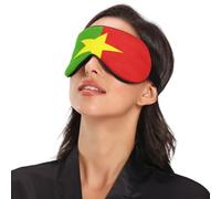 National Flag of Burkina Faso Travel Essential Sleep Mask for Side Sleeper with Elastic Adjustable Band Blackout with Adjustable Strap Sleep Mask for Side Sleeper Travel Work Nap