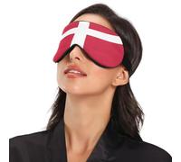 National Flag of Denmark Travel Essential Sleep Mask with Elastic Adjustable Band Blackout with Adjustable Elastic Strap Sleep Mask Travel Home Nap Rest