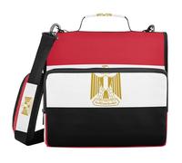 National Flag of Egypt 3 Ringing 1.5 inch Organizer Binder with Handle Waterproof School Supplies Organizer for School and Office
