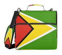 National Flag of Guyana 3 Ringing 1.5 inch Organizer Binder with Handle Waterproof School Supplies Organizer for School and Office