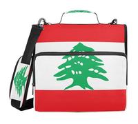 National Flag of Lebanon 3 Ringing 1.5 inch Organizer Binder with Handle Waterproof School Supplies Organizer for School and Office