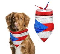 National Flag of Puerto Rico Dog Bandanas,Adjustable Neck Pet Scarf for Small to Large Pets,Stylish And Comfortable Accessories for Dogs & Cats