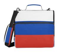 National Flag of Russia 3 Ringing 1.5 inch Organizer Binder with Handle Waterproof School Supplies Organizer for School and Office