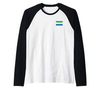 NATIONAL FLAG OF SIERRA LEONE FREETOWN Raglan Baseball Tee