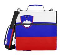 National Flag of Slovenia 3 Ringing 1.5 inch Organizer Binder with Handle Waterproof School Supplies Organizer for School and Office