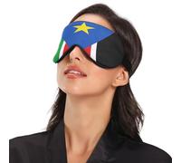 National Flag of South Sudan Travel Essential Sleep Eye Mask with Elastic Adjustable Band Blackout with Adjustable Strap Sleep Eye Mask Flight, Travel, Nap