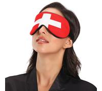 National Flag of Switzerland Travel Essential Sleep Mask with Elastic Adjustable Band Blackout with Adjustable Elastic Strap Sleep Mask Travel Home Nap Rest