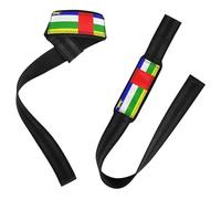 National Flag Of The Central African Republic Wrist Wraps and Lifting Straps 26" Power Workouts Deadlift Straps for