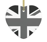National Flag Of The United Kingdom Christmas Ornaments Tree Decorations Hanging Ornaments Heart Ceramic Outdoor Indoor Home Decor