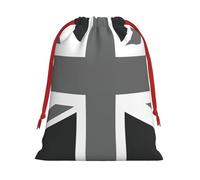 National Flag Of The United Kingdom Printing Drawstring Gift Bag With Red Ribbon Closure,15.8x20.9 In For Christmas For Adults Festival Use