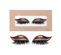 National Flag Shape Eye Wigs Lashes with Eye Shadow, Reusable Flag False Eyelashes, 3D Natural Eyes Shadow Eyelash Makeup Stickers for Sports Game Party (Spain 1set)