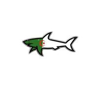 National Flag Shark Decorative Stickers, 5-Pack, Country Design, 3D Waterproof Vinyl Decals for Laptops, Phone, Pad, Skateboard, Guitars, Bicycle, Motorcycle, Helmet (Algeria *5pcs)