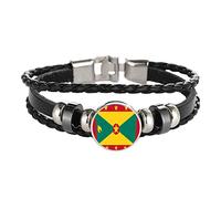 National Flag Style Bracelet Creative Grenada Travel Souvenir Gift Personalized Woven Bracelet Accessories For Men and Women