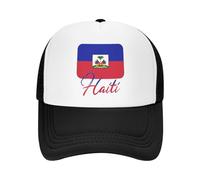 National Flag Trucker Hat Adjustable Patriotic Mesh Baseball Cap Outdoor Hat Cap for Men Women, Haiti Flag, One size