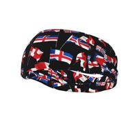 National Flag Yoga Sports Fitness Headband, Unisex Running Basketball Elastic Headband, Sports Sweat-Absorbing Band,