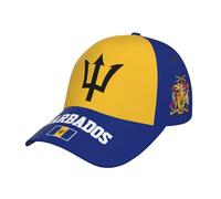 National Flags Baseball Cap for Men Women, Fashion Adjustable Sun Protection Visor Caps Trucker Hat Patriotic Caps, Barbados Flag, One size