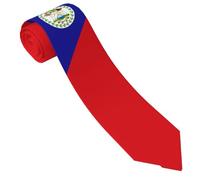 National Flags Tie Comfortable Soft Novelty Necktie Unisex for Weddings Party Birthday Gift,Belize