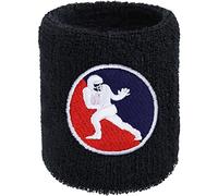 National Football League Sweat Band for Wrist - Embroidered Sweat Absorbent Wristband for Men Women - Black Terrycloth Arm Band for NFL - Gift for National Football League Fans & Players