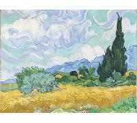 National Gallery 1000 Piece Jigsaw Puzzle - A Wheatfield, with Cypresses - Made In The UK - Incredibly Detailed - Hi-def Image - 100% Recycled Puzzle Board