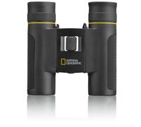 National Geographic 10 x 25 pocket binoculars with foldable eyecups for people who wear glasses, rubber coating, full coating, folding function and transport bag