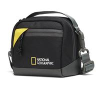 National Geographic, Camera Pouch for Compact CSC, Action- 360 Cameras, or Small Accessories, Integrated Belt Loop, Detachable Strap, Ultra-Lightweight, NG E1 2350, Black [Amazon Exclusive]