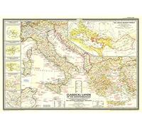National Geographic: Classical Lands of the Mediterranean 1949 - Historic Wall Map Series - 31.75 x 21.75 inches - Paper Rolled