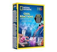 National Geographic Cool Reactions Chemistry Kit for Kids - 5 Science Experiments with Fizzy Reactions, Appearing Messages, pH Science & Step-by-Step Guide