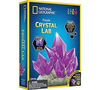 National Geographic Crystal Growing Kit for Kids - Educational Science Kits for Kids Age 8+ with Dazzling Purple Crystals and Authentic Amethyst Specimen | STEM Gifts for 8+ Year Old Boys and Girls