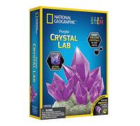 National Geographic Crystal Growing Kit for Kids - Educational Science Kits for Kids Age 8+ with Dazzling Purple Crystals and Authentic Amethyst Specimen | STEM Gifts for 8+ Year Old Boys and Girls