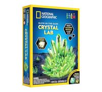 National Geographic Crystal Growing Kit for Kids - Educational Science Kits for Kids Age 8 with Green Glow In The Dark Crystals and Authentic Geode | STEM Gifts for 8 Year Old Boys and Girls