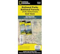 National Geographic Destination Map 2023 National Parks & National Forest of the Us Map Pack Bundle