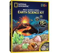 NATIONAL GEOGRAPHIC Earth Science Kit - Over 15 Science Experiments & STEM Activities for Kids, Includes Crystal Growing Kit, Volcano Science Kit