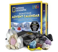 NATIONAL GEOGRAPHIC Gemstone Advent Calendar 2025 - Christmas Countdown Calendar for Kids with 24 Gems, Rock Collection, Mini Gem Dig Kit (Multilingual Version)