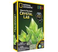 NATIONAL GEOGRAPHIC Glow-in-the-Dark Crystal Growing Lab - DIY Crystal Creation - Includes Real Fluorite Crystal Specimen