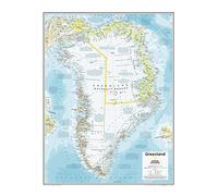 National Geographic: Greenland Wall Map - 22 x 28 inches - Laminated