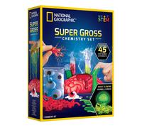 NATIONAL GEOGRAPHIC Gross Science Kit - 45 Experiments- Dissect a Brain Make Glowing Slime Worms for Kids 8-12 STEM Project Gifts Boys and Girls (A