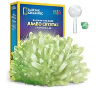 NATIONAL GEOGRAPHIC Jumbo Glow in the Dark Crystal Growing Kit - Up to 3x Larger Than Our Standard Crystals, Crystal Growing STEM Science Kit for Kids