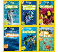 National Geographic Kids Ocean Life Six Book Set : Weird Sea Creatures, Dolphins,Coral Reefs, At the Beach, Sea Turtles, Great Migrations: Whales