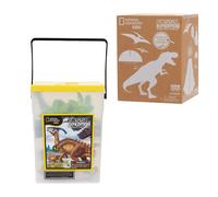 National Geographic Kids Tub of Realistic Dinosaur Toy Figures Packaging from Recycled Material Storage Container Kids Toys for Ages 3 Up