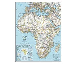 National Geographic Maps: Africa Classic Wall Map - Large - 118 x 91 cm - Art Quality Print on Polypropylene