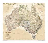 National Geographic Maps: Australia Executive Wall Map - Antique Style - 77 x 69 cm - Art Quality Print on Polypropylene