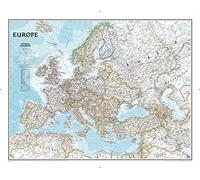 National Geographic Maps: Europe Classic Wall Map - 77 x 60 cm - Rolled Canvas