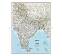National Geographic Maps: India Classic Wall Map - 77 x 60 cm