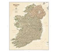 National Geographic Maps: Ireland Executive Wall Map - Large - Antique Style - 91 x 76 cm - Front Lamination