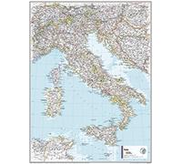 National Geographic Maps: Italy Wall Map - Compact - 54 x 41 cm
