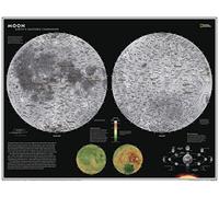 National Geographic Maps: Moon Wall Map - Compact - 54 x 41 cm - Art Quality Print on Polypropylene
