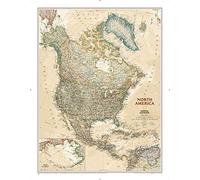 National Geographic Maps: North America Executive Wall Map - Antique Style - 77 x 60 cm