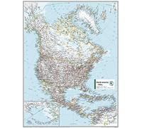 National Geographic Maps: North America Political Wall Map - Compact - 54 x 41 cm - Front Lamination