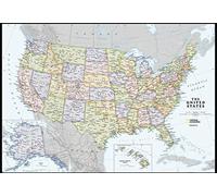 National Geographic Maps: United States Contemporary Wall Map - Compact - 59 x 40 cm - Front Lamination